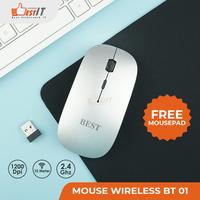 Gambar Mouse Wireless BT01 Free Mousepad dari Best Elektronik IT undefined 2 Tokopedia