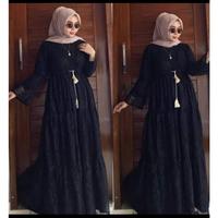 Gambar Dress Outer Brukat /Brukat Gliter/Outer Brukat Panjang - Maroon dari Twins Colection Bandung undefined 2 Tokopedia