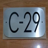 Gambar nomor rumah stainless steel grafir/etching ukuran 20x25cm - lem dari Nomor Rumah undefined 4 Tokopedia