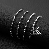 Gambar Kalung MCI 75cm Bambu Bola Rantai Titanium Monel Anti Karat Selamanya - 2,4mm 75cm dari kalung titanium pria wanita undefined 1 Tokopedia