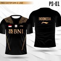 Gambar jersey timnas bulutangkis Indonesia Piala Sudirman jersey bulu tangkis - Hitam, XS dari ARclothstore undefined 3 Tokopedia
