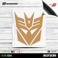 Gambar Cutting Sticker Transformer Decepticons Logo - Silver Matte dari Hexagram Stiker undefined 5 Tokopedia