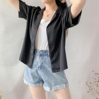 Gambar Blouse Kemeja Wanita Lengan Pendek Polos Jesslyn Plain Shirt Terbaru - CORAL dari Klay Shop 25 undefined 2 Tokopedia
