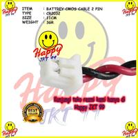 Gambar Baterai CMOS BIOS Laptop Notebook CR2032 Soket Kabel - 3 Vol 2 pin dari Happy Jkt 99 undefined 2 Tokopedia