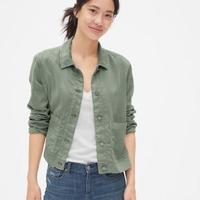 Gambar Gap Tencel Icon Utility Jacket Women - Jaket Wanita - Hijau dari chungihee258shop undefined 4 Tokopedia