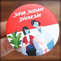 Gambar Souvenir Vaksin - Pin ( Design Perempuan) dari Sanjaya Mitra Sejati Official undefined 3 Tokopedia