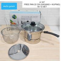 Gambar Panci Goreng Kukus 22cm Panci Deep Fryer - +bubble dari mulia grosir88 undefined 1 Tokopedia