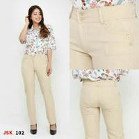 Gambar CELANA KATUN WANITA CELANA BAHAN KERJA KANTOR CELANA FORMAL JSK JEANS - HITAM 101, Cantumin 7L/8L dari PARIS JEANS undefined 5 Tokopedia