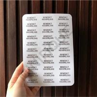 Gambar stiker label nama dua baris bening transparan transparent dari MINIFiQUE undefined 1 Tokopedia