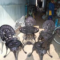Gambar Set Meja Makan Outdoor Besi Cor Tuang dari marmersweat undefined 3 Tokopedia