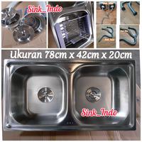 Gambar Bak cuci piring kitchen sink OKI ukuran 78 - Paket KranTanam dari Sink indo undefined 5 Tokopedia