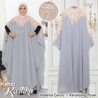 Gambar Kaftan Kartika Ceruty Kerancang Payet Mewah Jumbo - Navy dari Aristella Store undefined 3 Tokopedia