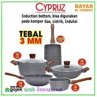 Gambar Cypruz Pan Mable 5 set Panci Wajan Penggorengan Induksi dari Jawa Electrik undefined 1 Tokopedia