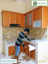 Gambar kitchen set dapur minimalis custom dari Pandawa Berkah Jati Furniture undefined 1 Tokopedia