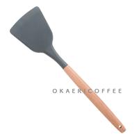 Gambar Silicone Turner Wooden Handle / Spatula Masak Silikon Kayu Sodet Sutil - Tosca dari Okaeri Coffee undefined 1 Tokopedia