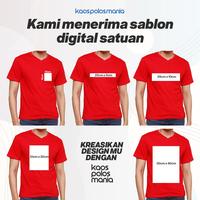Gambar Sablon Custom Satuan Bebas Desain Kaos V Neck Classic Premium 20S - XS, 10x10 dari Kaos Polos Mania undefined 2 Tokopedia