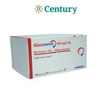 Gambar GLUCOVANCE 5 MG TAB 100 MG 1 STRIP ISI 10TAB / METFORMIN GLIBENCLAMIDE dari Apotik Century undefined 1 Tokopedia