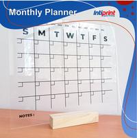 Gambar Acrylic Monthly Planner | Acrylic Calendar Free Box Packing - Dudukan Kayu dari Inti Print undefined 3 Tokopedia