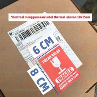 Gambar STICKER FRAGILE / STICKER FRAGILE MURAH ANTI AIR - FRP-3, 4X6CM dari PRINTOGO undefined 2 Tokopedia