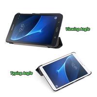 Gambar Samsung Tab A6 A 7 inch 2016 T285 Trifold Casing Hardcase Book Cover - Hitam dari Maxxi Store_NEW undefined 4 Tokopedia