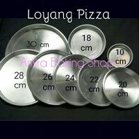 Gambar Loyang Pizza Diameter 14,16,18,20,22,24,26,28,30 cm Tinggi 2 cm ( Bahan Aluminium Tebal 0,6 mm ) - 18 cm dari Amira Baking Shop undefined 1 Tokopedia