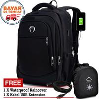 Gambar Tas Ransel Pria Wanita POLO FOX P1770 Tas Import USB Charger + Cover dari Monsta Collection undefined 1 Tokopedia