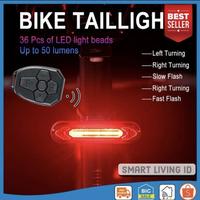 Gambar Lampu belakang Sepeda sein kanan kiri Wireless Remote BK600 rockbros - Putih Kuning dari Hks Cellular undefined 2 Tokopedia