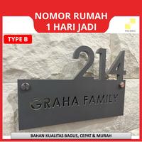 Gambar NOMOR RUMAH PAPAN ALAMAT NO RUMAH CUSTOM PAPAN NOMOR RUMAH NOMER RUMAH - Type E dari Polaris Laser Surabaya undefined 2 Tokopedia