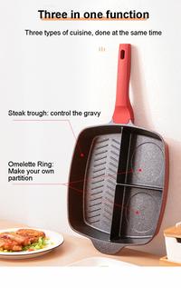 Gambar Wonder Pan 3in1 Wajan telfon Korea Keramik Anti Lengket 3 frying pan dari Lbagstoremall undefined 5 Tokopedia
