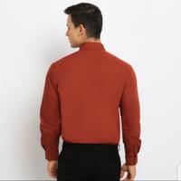 Gambar Carlos Moreno Kemeja Polos Pria SlimFit Lengan Panjang - Red Manda - XXL dari Bookerpedia undefined 3 Tokopedia