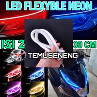 Gambar 2PCS LAMPU LED ALIS NEON 30 CM DRL FLEKSIBEL FLEXIBLE MOBIL MOTOR - Putih dari temuseneng undefined 1 Tokopedia