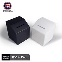 Gambar Carpentia Kotak Amal / Kotak Saran Akrilik - 12x12x15 cm / Polos / Tipe B Miring - Putih dari Carpentia Indonesia undefined 1 Tokopedia
