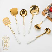 Gambar Spatula Set 6 Alat Masak Rak Gold | Gift Box Kado Wedding Housewarming - White dari Marbelous Home undefined 2 Tokopedia