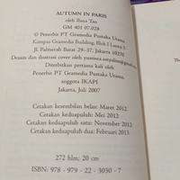 Gambar Original AUTUMN IN PARIS.By Ilana Tan. dari Toko buku Azizah - Gultom undefined 4 Tokopedia