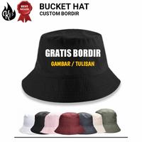 Gambar Topi Bucket Custom Request Bordir Gambar dan Tulisan - polos, navy dari katampi project undefined 1 Tokopedia