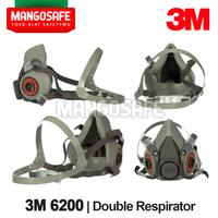 Gambar 3M 6200 Half Face Mask Reusable Respirator Masker Lab Cat Gas Kimia dari mangosafe undefined 3 Tokopedia