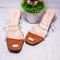 Gambar SANDAL SEPATU HIGH HEELS WANITA HAK KACA 5CM | MD 03 - Cream, 40 dari SHOREI STORE undefined 5 Tokopedia