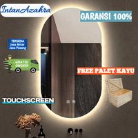 Gambar Cermin Dinding Oval Mirror Lamp LED Cermin Rias Oval - LampPutihLED, 50x90 dari intanazahraa undefined 4 Tokopedia
