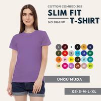 Gambar Kaos Polos Slim Fit Cotton Combed 30S Wanita PREMIUM Quality - Maroon 02, M dari JzL&#39;s Style undefined 1 Tokopedia