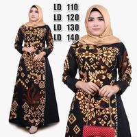 Gambar gamis batik adelia parang baju batik atasan wanita pakaian muslimah - Merah, 4XL dari batikjatmiko undefined 4 Tokopedia