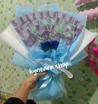 Gambar buket uang cantik ( tanpa uang ) tanpa PO - 10 slot, Biru Muda dari Kyneara Pusat Kado Madiun undefined 1 Tokopedia