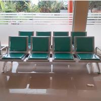 Gambar Kursi Tunggu Stainless Steel 4 seater Dengan Busa dan kulit Oscar dari Suwanda Furniture undefined 3 Tokopedia