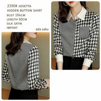 Gambar Baju Atasan Jose Kemeja Satin Wanita Motif Formal Import Korean Style dari Dewi Id undefined 2 Tokopedia