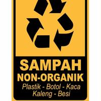 Gambar stiker sampah organik dan non organik stiker sign k3 murah uk 10×15cm - NON ORGANIK dari BINTANG STIKER11 undefined 2 Tokopedia