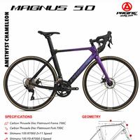 Gambar roadbike 700C PACIFIC MAGNUS 5.0 FRAME CARBON FULL SHIMANO ORIGINAL - twilight Chamel, ukuran 52 dari sepedamania7 undefined 2 Tokopedia