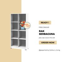Gambar Rak Laundry - Rak Buku - Rak Pajangan - Rak Serbaguna - Medan - 1 Baris Putih dari Papamama Home Living undefined 2 Tokopedia