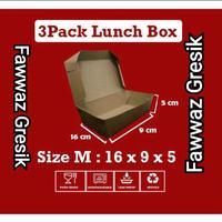 Gambar Brown Paper Craft Lunch Box Size M - Lunch Box Coklat Kraft Ukuran M dari Fawwaz Plastik Bahan Kue undefined 1 Tokopedia