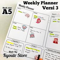 Gambar Buku My Weekly Planner A5 Kyoute Versi 3 Perencanaan Agenda Schedule dari Kyoute Store undefined 1 Tokopedia