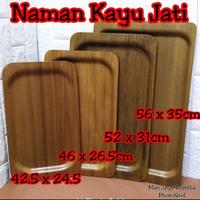 Gambar Nampan kayu persegi panjang 52 x 31 x 1.5cm / Baki kayu / wadah kayu dari Mancis Maju Jaya Perabot undefined 1 Tokopedia
