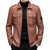 Gambar jaket kulit asli domba original, jaket kulit super asli Garut - Tan, XL dari Alfatih jaket kulit garut undefined 5 Tokopedia